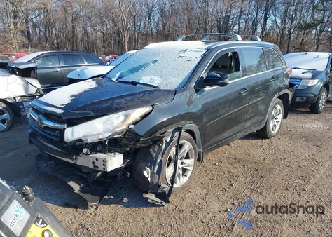 2015 Toyota Highlander Limited Platinum V6 из США, поврежденный, VIN 5TDDKRFH3FS127361